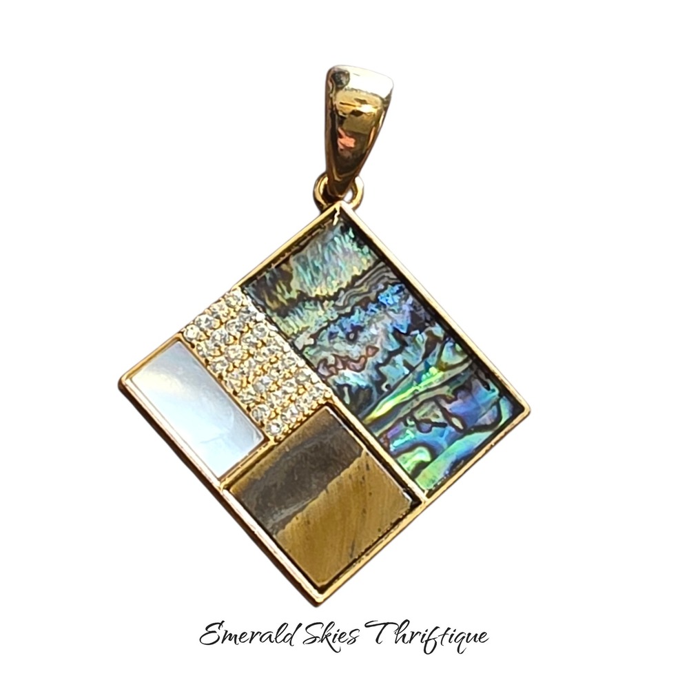 Lia Sophia "BOUNDARY" slide. Mother of pearl, tigers eye, free shipping
